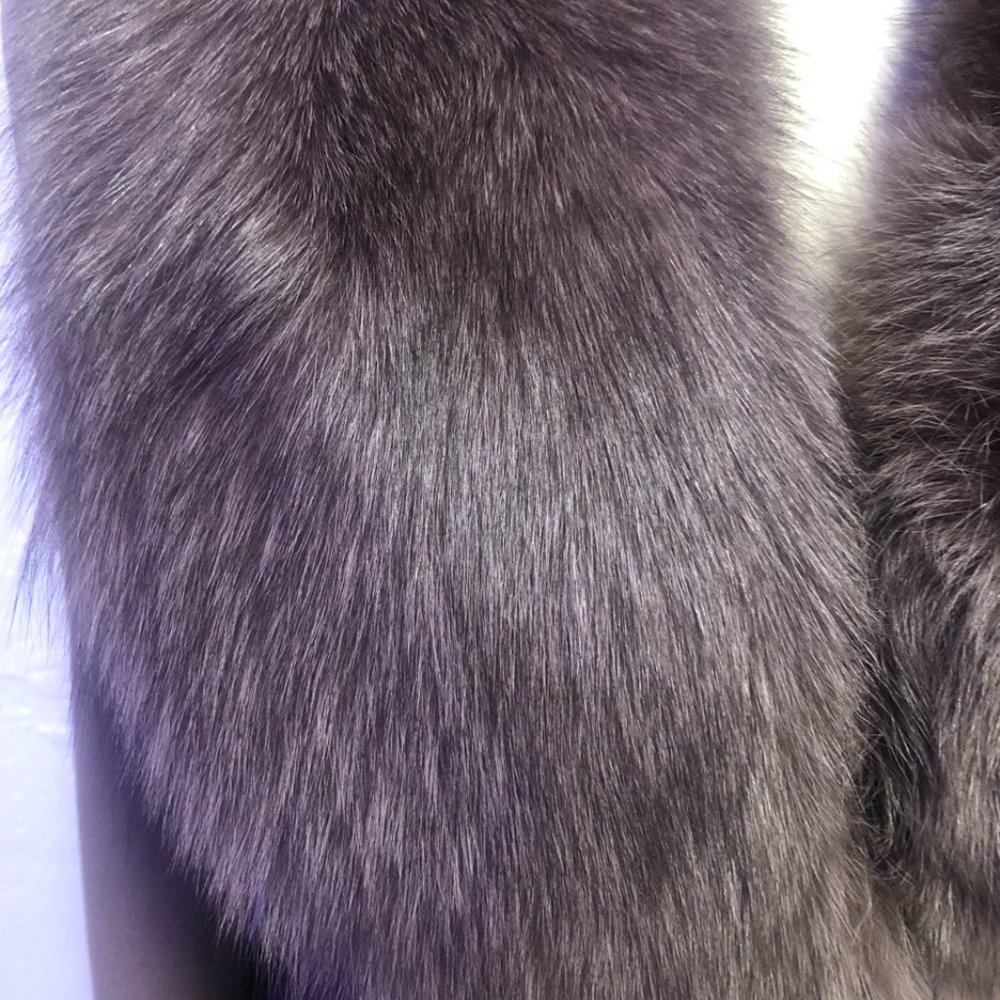 HUGE SALE!!!! NEW 100%wool winter coat with REAL  silver fox FUR size 12 - Picture 3 of 11